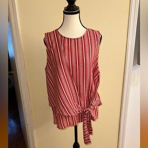 *NEW WITH TAGS* VINCE CAMUTO Striped Red Sleeveless Top - BEAUTIFUL!